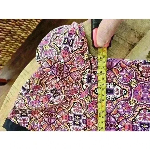 Lands End Dress Womens Small Pink Arabesque Split Neckline Comfortable EUC - Picture 6 of 9